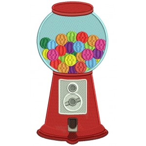 Bubble Gum Machine Filled Machine Embroidery Design Digitized Pattern